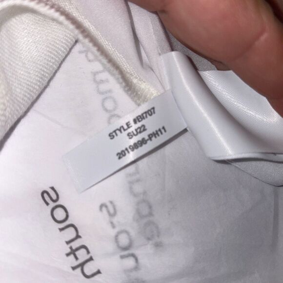 J Crew Squareneck White A-Line‎ Dress in Stretch Linen Blend Knee Length 20 - Picture 14 of 14